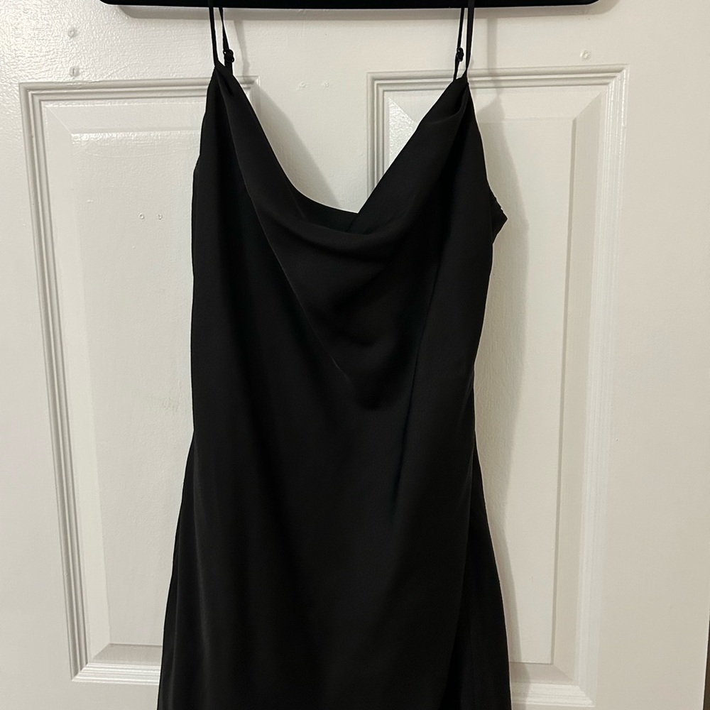 Sage Black Backless Dress